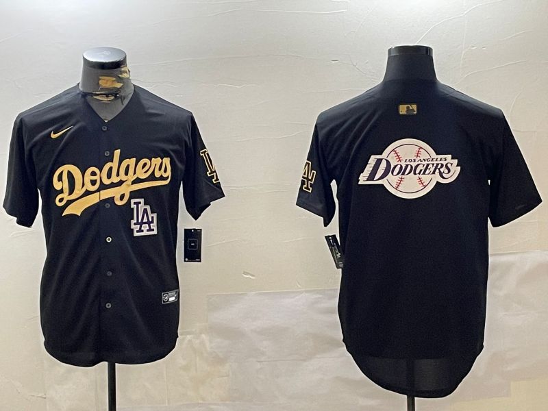 Men Los Angeles Dodgers Blank Black Game 2024 Nike MLB Jersey style 12059